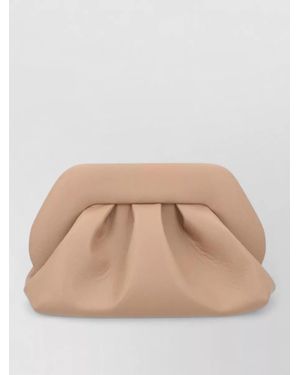 THEMOIRÈ Pleated Clutch Bag Soft Texture Wrist Strap - Natural