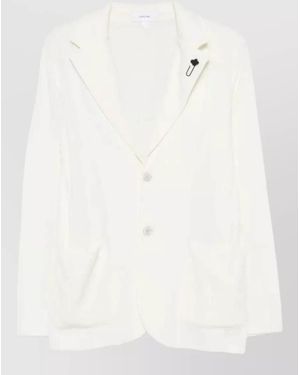 Lardini Cotton Long-Sleeve Cardigan - Natural
