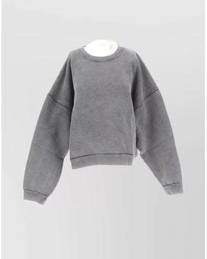 Acne Studios Cotton Crewneck Sweatshirt - Grey