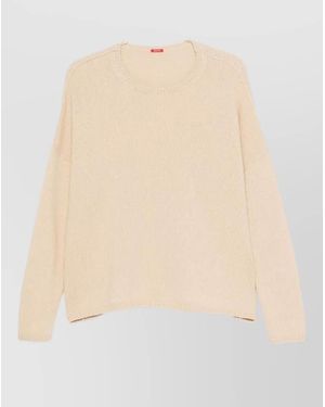Apuntob Cashmere Fine-Knit Crew-Neck Long-Sleeve Sweatshirt - Natural