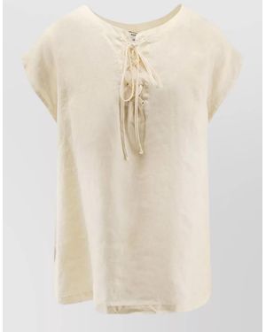Aspesi Linen Sleeveless Blouse - Natural