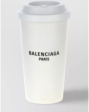 Balenciaga Insulated Cylindrical Clutch With Lid - White