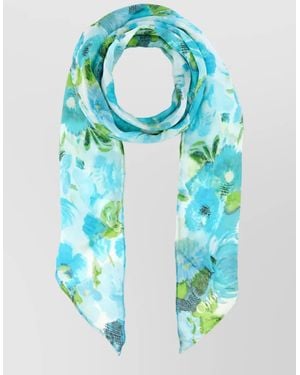 Chloé Silk Printed Foulard - Blue