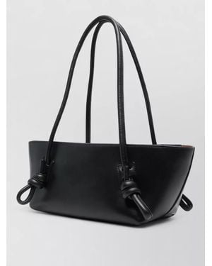 Hereu Leather Shoulder Bag - Black