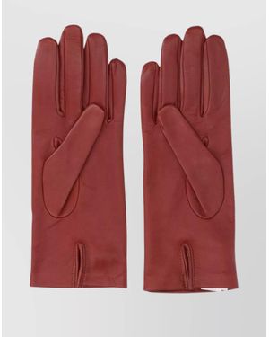 Maison Margiela Leather Gloves - Red