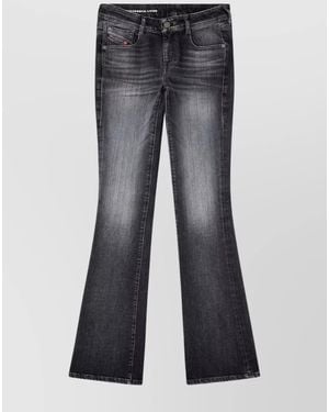 DIESEL Denim Low-Rise Bootcut Flared Jeans - Grey