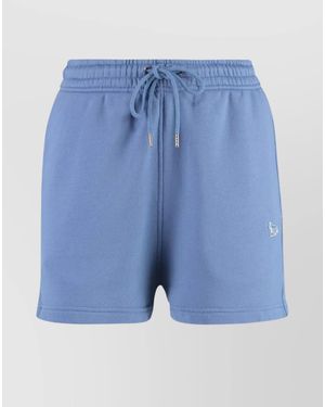 Maison Kitsuné Cotton Shorts - Blue