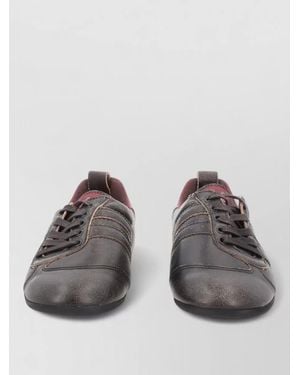 Vivienne Westwood Leather Lace-Up Trainers - Grey