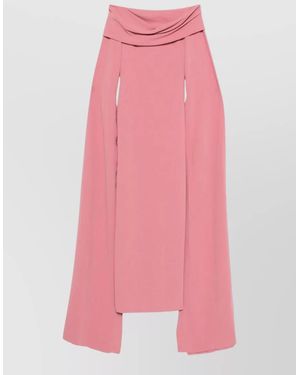 Solace London Nuri Off Shoulder Midi Occasion Dress - Pink