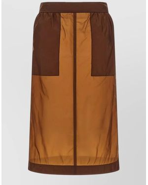 Saint Laurent Nylon Skirt - Brown