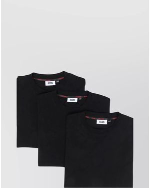 Gcds Three-Pack Cotton T-Shirts - Black