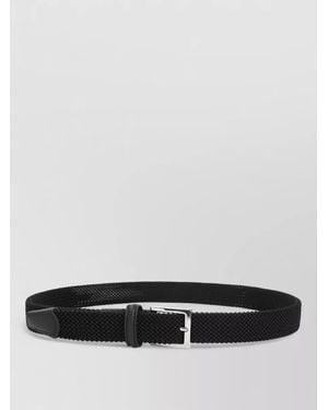 Kiton Leather Belt - White