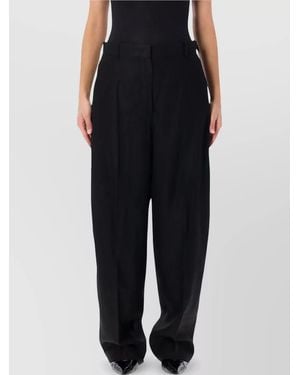 TOTEME High-Rise Wide-Leg Pants - Black