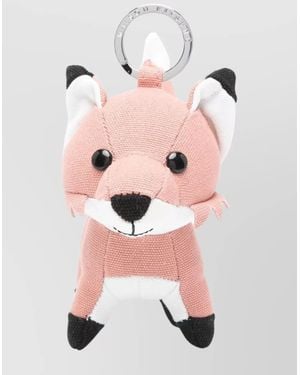 Maison Kitsuné Embroidered Bag Charm With Pop-Up Animal Ears - Pink