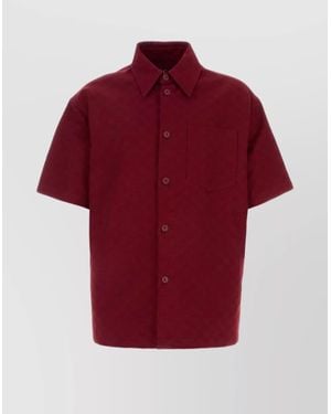 Gucci Tiziano Shirt With Chest Pocket And Short Sleeves - Red