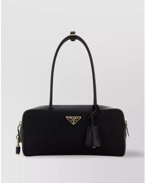 Prada Leather And Re-Nylon Cross-Body Bag - Black
