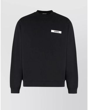 Jacquemus Cotton Logo Crew-Neck Sweatshirt - Blue