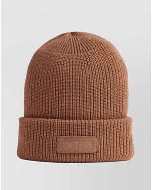 Patou Ribbed Wool Beanie - Brown