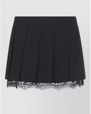 Acne Studios Wool Pleated Mini Skirt - Black