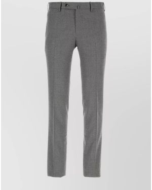 PT Torino Virgin Wool Tailored Trousers - Grey