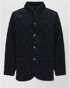 Ralph Lauren Velvet Ribbed Padded Jacket - Blue