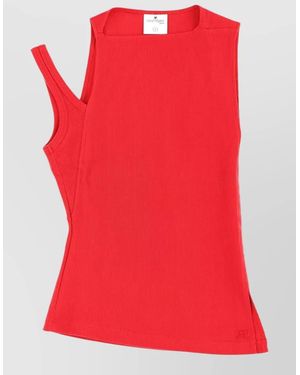 Courreges Oblique 90's Top - Red