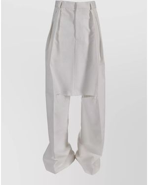 Niccolò Pasqualetti Cotton Wide-Leg Pants - White