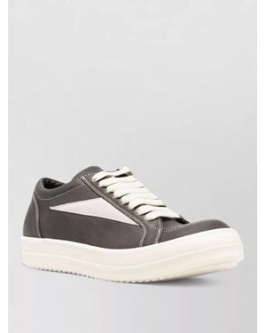 Rick Owens Leather Lace-Up Trainers - Multicolour