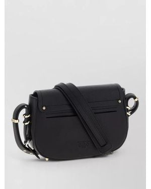 Pinko Mini Saddle Shoulder Bag Adjustable Strap - Black