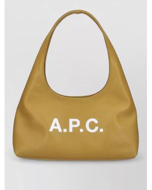 A.P.C. Shoulder Tote Bag Everyday Use Strap - Metallic