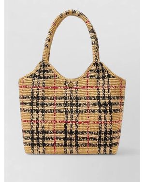 Burberry Small Raffia Beach Bag - Natural