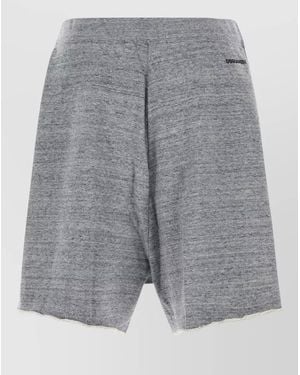 DSquared² Cotton Bermuda Shorts Raw Hem Design - Grey