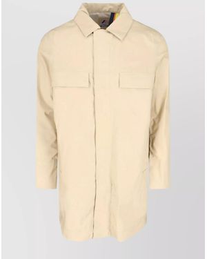 K-Way Jacket Flap Pockets Relaxed Fit - Natural
