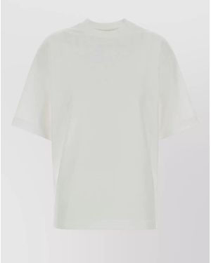 Bottega Veneta Cotton Crew Neck T-Shirt Short Sleeves - White