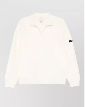 Calvin Klein Oversized Polo Sweatshirt - Natural