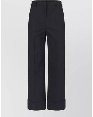 Incotex Tailored Straight Pants Belt Loops Side Pockets - Blue