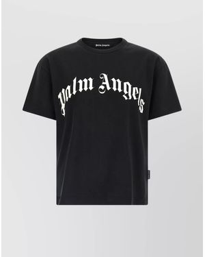 Palm Angels｜SHORT-SLEEVED ROUND NECK T-SHIRTS (PWAA020E Palm Angels Short sleeve t-shirts for Men | Online Sale up