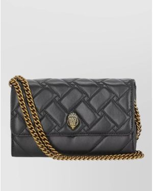 Kurt Geiger Leather Chain Shoulder Wallet - Gray