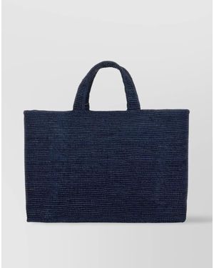 Manebí Sunset Raffia Tote Bag - Blue