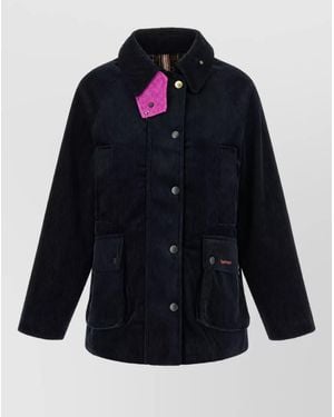 Barbour Corduroy Single Breasted Coat - Blue