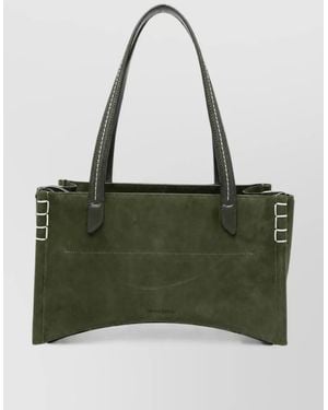 JW Anderson Loafer Bag Suede Shoulder Bag - Green