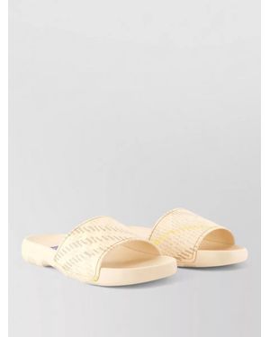 Burberry Slide Sandals Open Toe Textured Sole - Natural