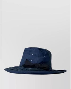 Maison Margiela Hat Wide Brim Decorative Bow Detail - Blue