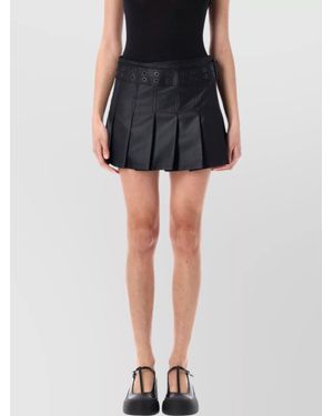 ミニスカート JUNYA WATANABE Women Mini Skirts 25PJOS010051 1 Black Junya Watanabe // Black Pleated Wrap Skirt – VSP Consignment
