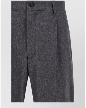 Department 5 Cashmere-Blend Straight-Leg Trousers - Grey