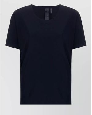 Norma Kamali Boxy Cut Crew Neck Short Sleeve T-Shirt - Blue