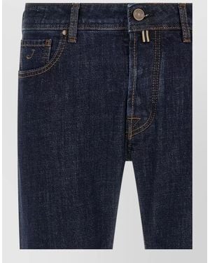 Jacob Cohen Bard Denim Jeans Belt Loops Five Pockets - Blue