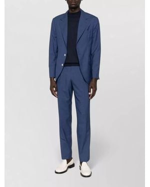 Brunello Cucinelli Wool Single-Breasted Suit - Blue