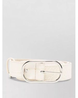 Herskind Croc Embossed Leather Belt - Natural