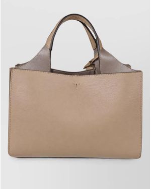 Tod's Na Calf Leather Tote Bag - Natural